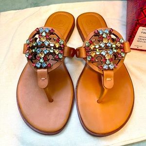 Tory Burch Crystal Miller Sandals!